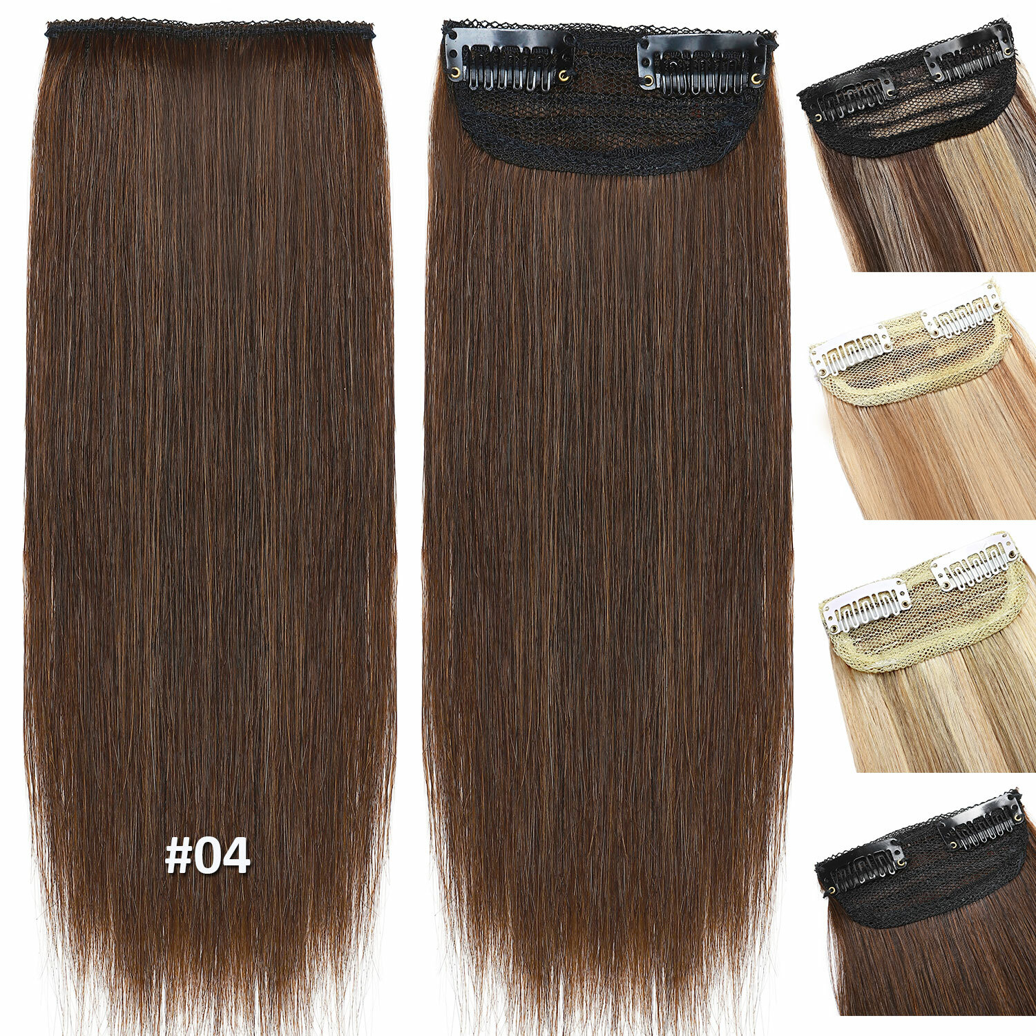 4″-12″ Short Hair Pad Clip In Real Remy Human Hair Extensions One Piece Blonde Q