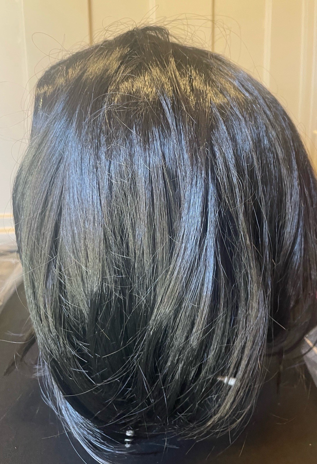 Woman’s Wig Chin Length Dark Brown/black Unbranded Human Hair??