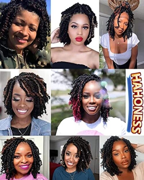 6 Inches 8 Packs Super Short Passion Twist Crochet Hair 6 Inch (Pack of 8) 27#