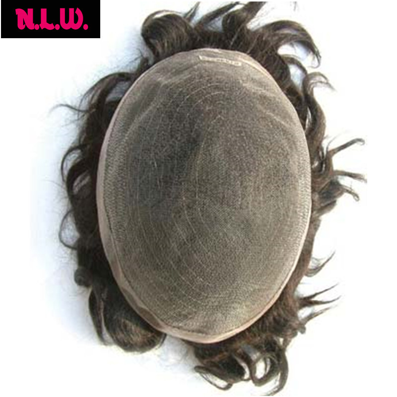 N.L.W Toupee for mens human hair full lace hair pieces natural base 10×8″
