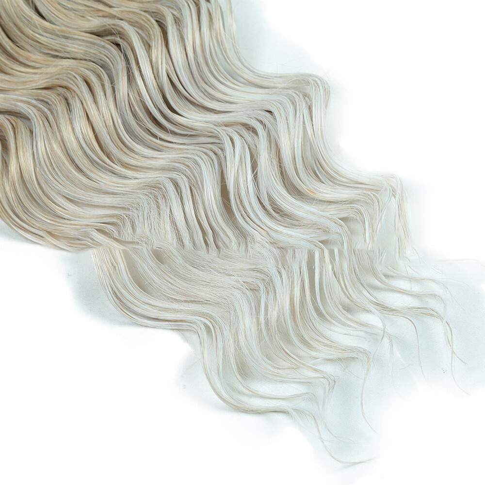 24″ Deep Curly Wave Crochet Braids Water Wave Curl Twsit Braiding Hair Extension