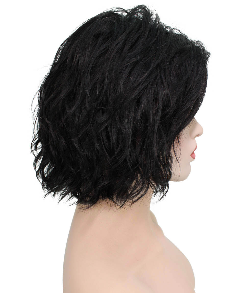 Marlene – Srraight Kanekalon Synthetic Fiber Full Wig, 4-10 in, Black