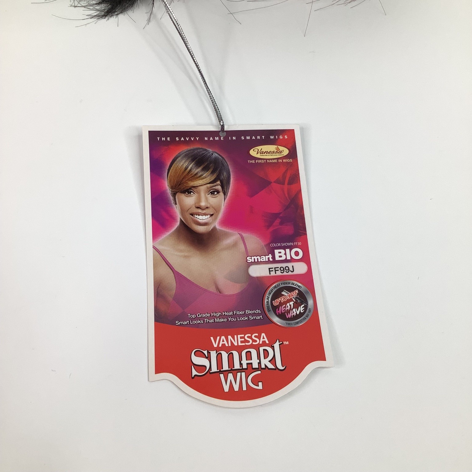 Vanessa Smart Wig Smart BIO FF99J Short Bob Pixie Black Red Synthetic Fiber