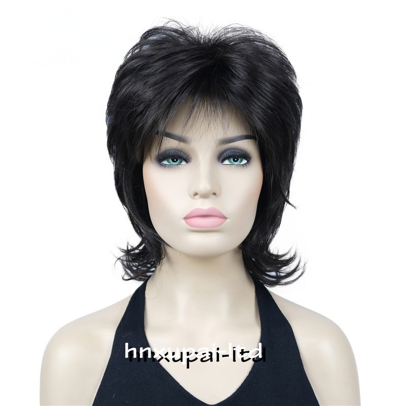 12 In Mid Length Women Natural Daily Shag Caples Wavy Layered Synthetic Hair Wig