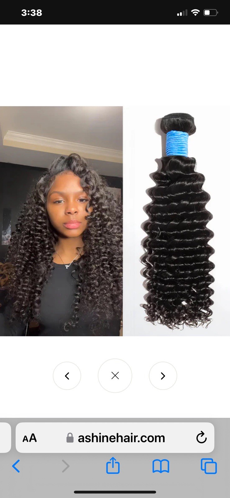 Ashine 100% Brazilian Human Hair Extensions-Black 107-1B#-20”-DC Deep Curly