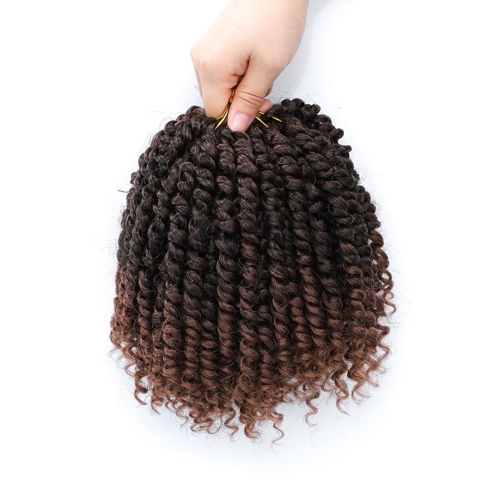 Passion Twist Crochet Hair 6Inch Passion Twist Hair 8 Packs Pre-Twisted Passi…