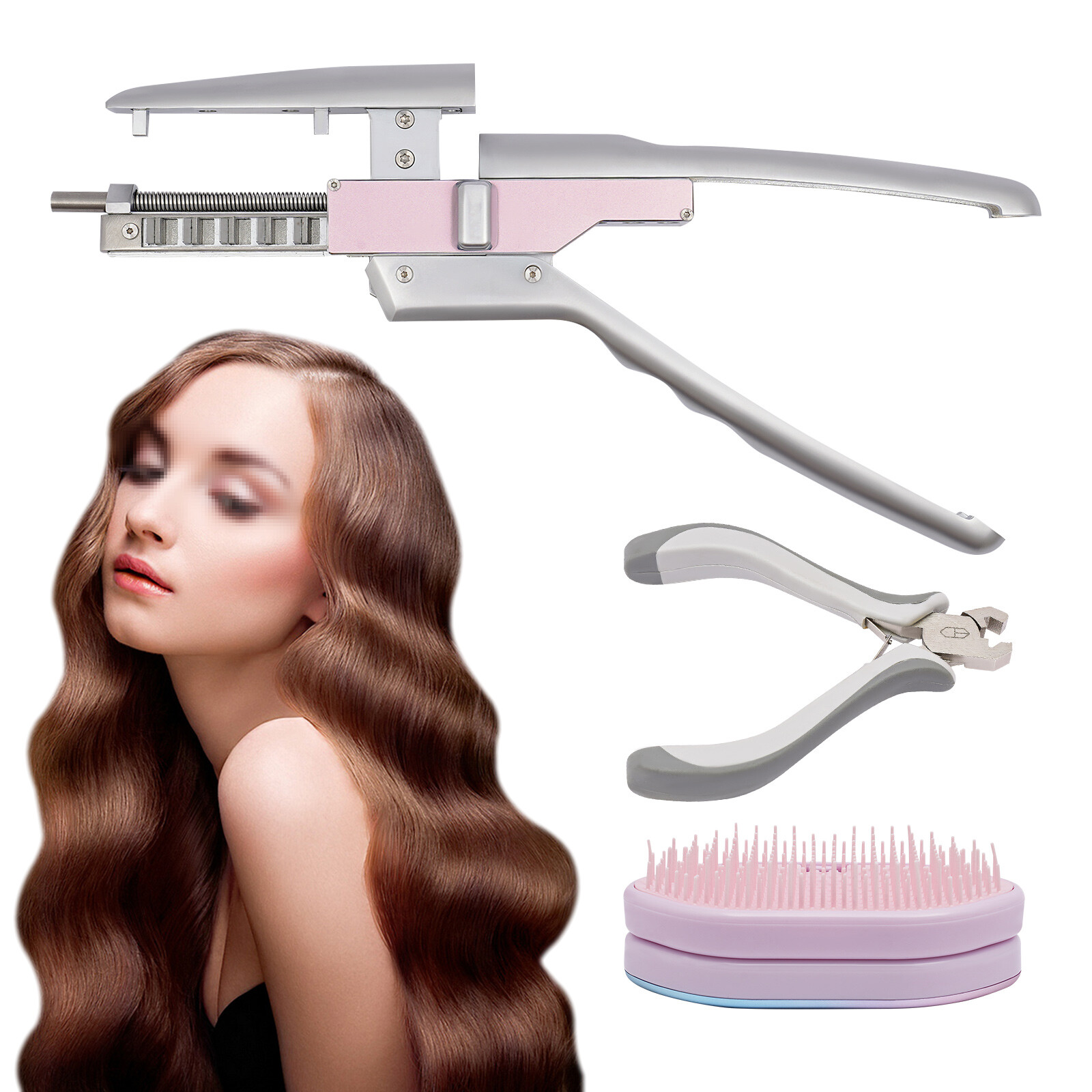 6D Extension Machine Natural Human Hair Connector Kit Last Up To 6 Months