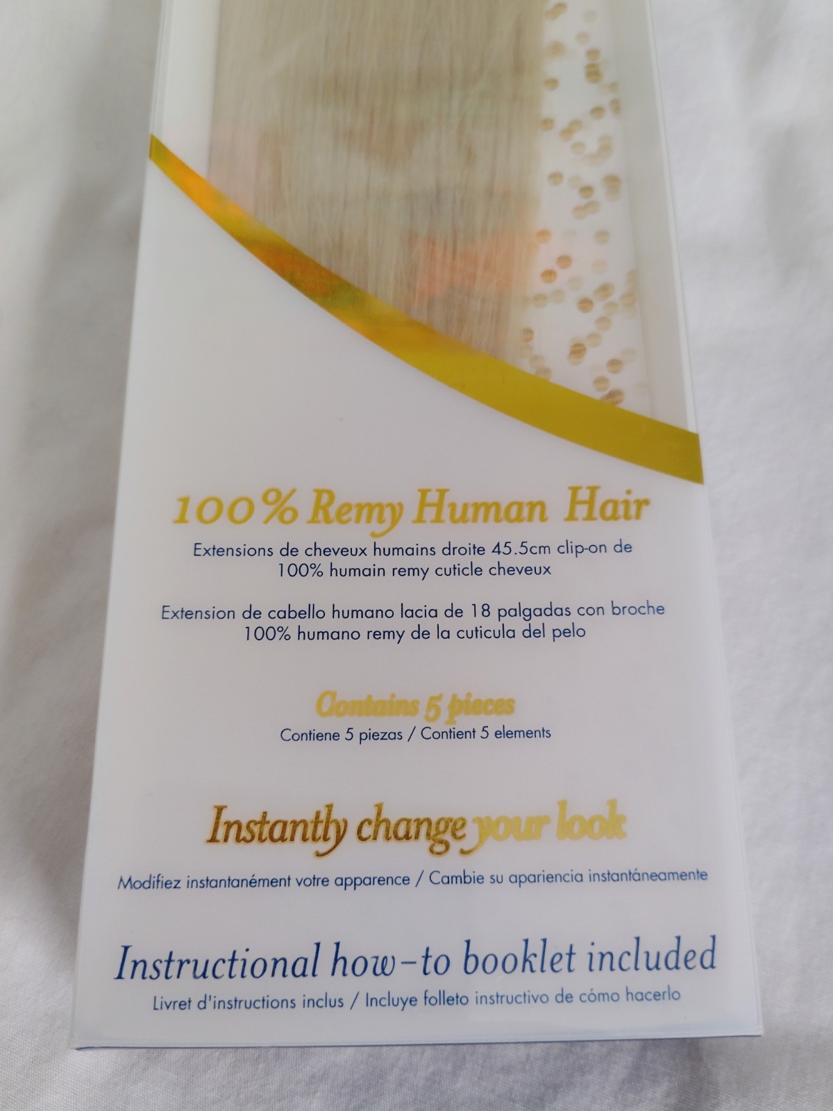 ULTRA SEAMLESS Barely Xtensions Clip-In Remy Human Hair 18″ Platinum Ice 5pc