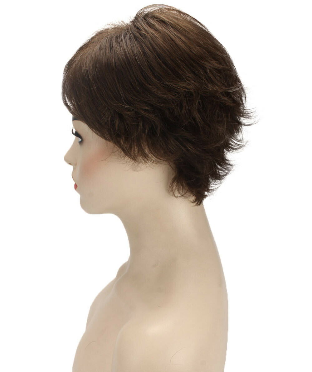 Dorothy – Straight Kanekalon Synthetic Fiber Full Wig, 2-4.5 in, Medium Brown