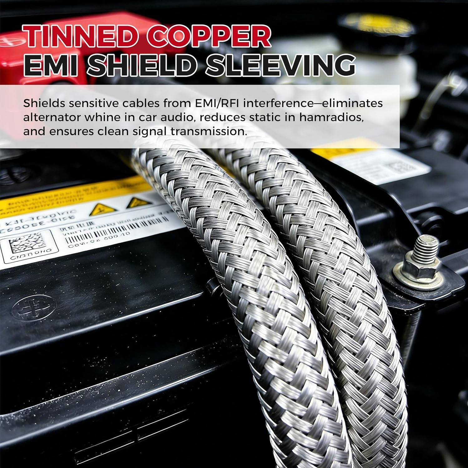 Tinned Copper Grounding Braid Straps – 15ft