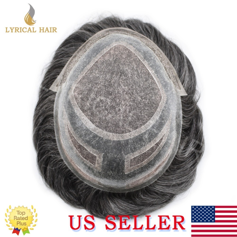Lyrical Hair Mens Toupee Hairpiece French Lace Front Human Hair System Natural