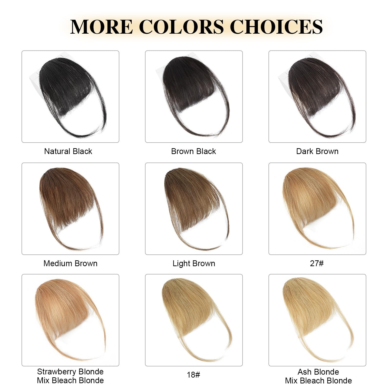 Clip in Bangs Real Human Hair Bangs Hair Clip Fringe with Temples Hairpieces …