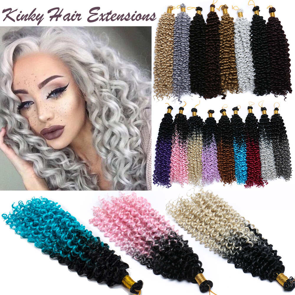 Deep Water Wave Braids Twist Crochet Braiding Hair Extension Curly Kinky Hair US