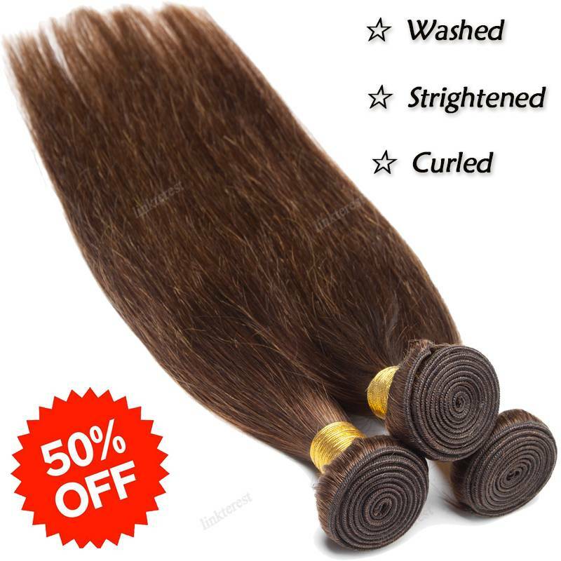 Brazilian 3Bundles 300G Unprocessed Virgin Human Hair Extensions Weave Straight