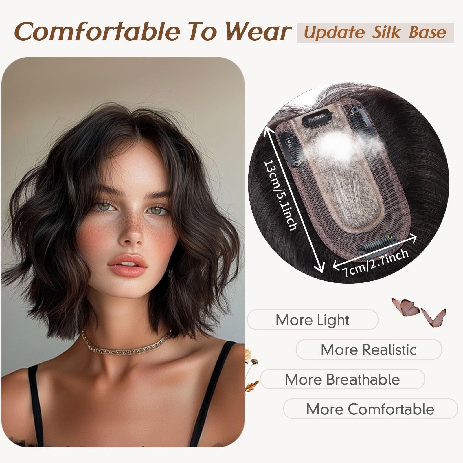 Rich Choices Hair Toppers For Women Real Human Hair No Bangs 100 Human Remy
