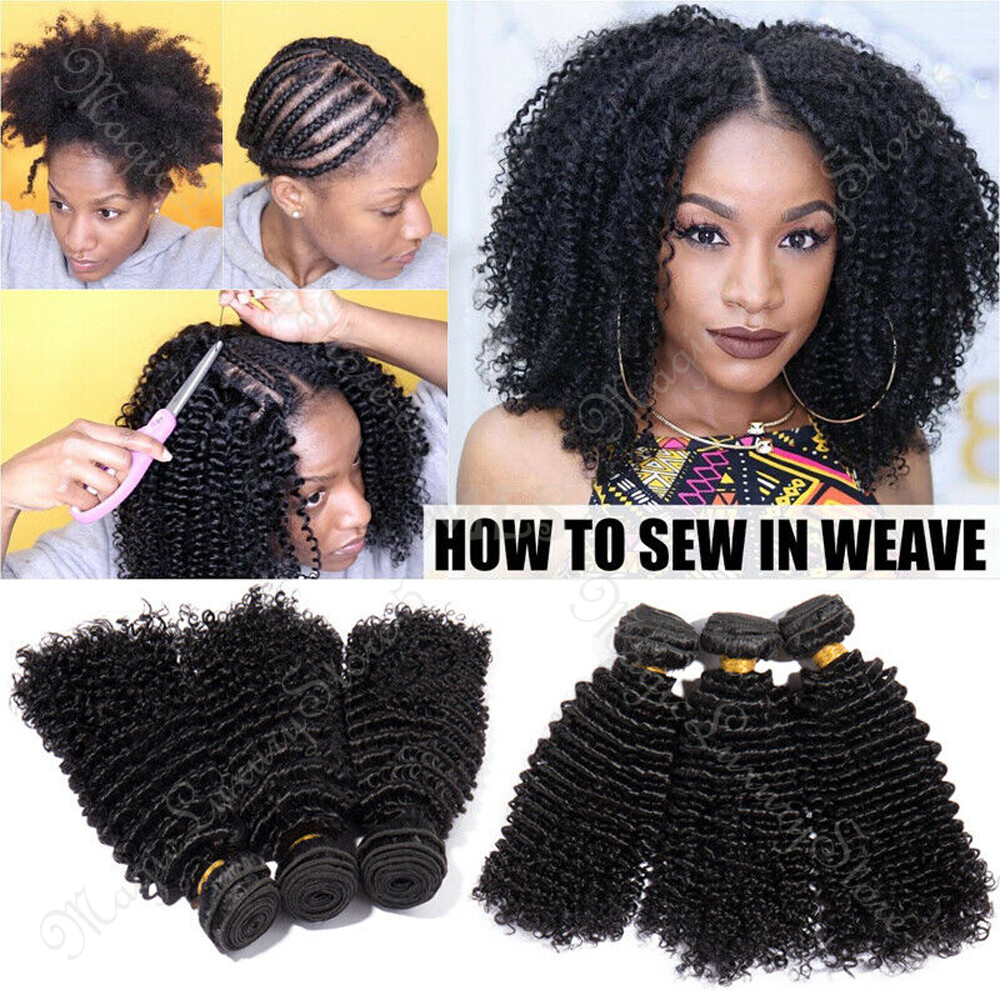 8A Brazilian Virgin Human Hair Straight/Body/Deep/Curly Wave Extensions 3Bundles