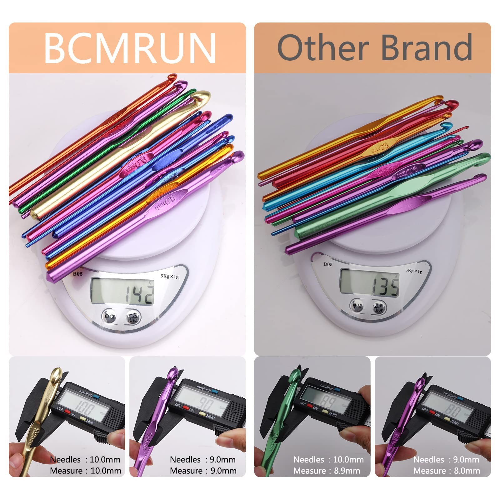 BCMRUN 14 pcs Multicolor Aluminum 2.0mm, [‘Multi color (random color)’]
