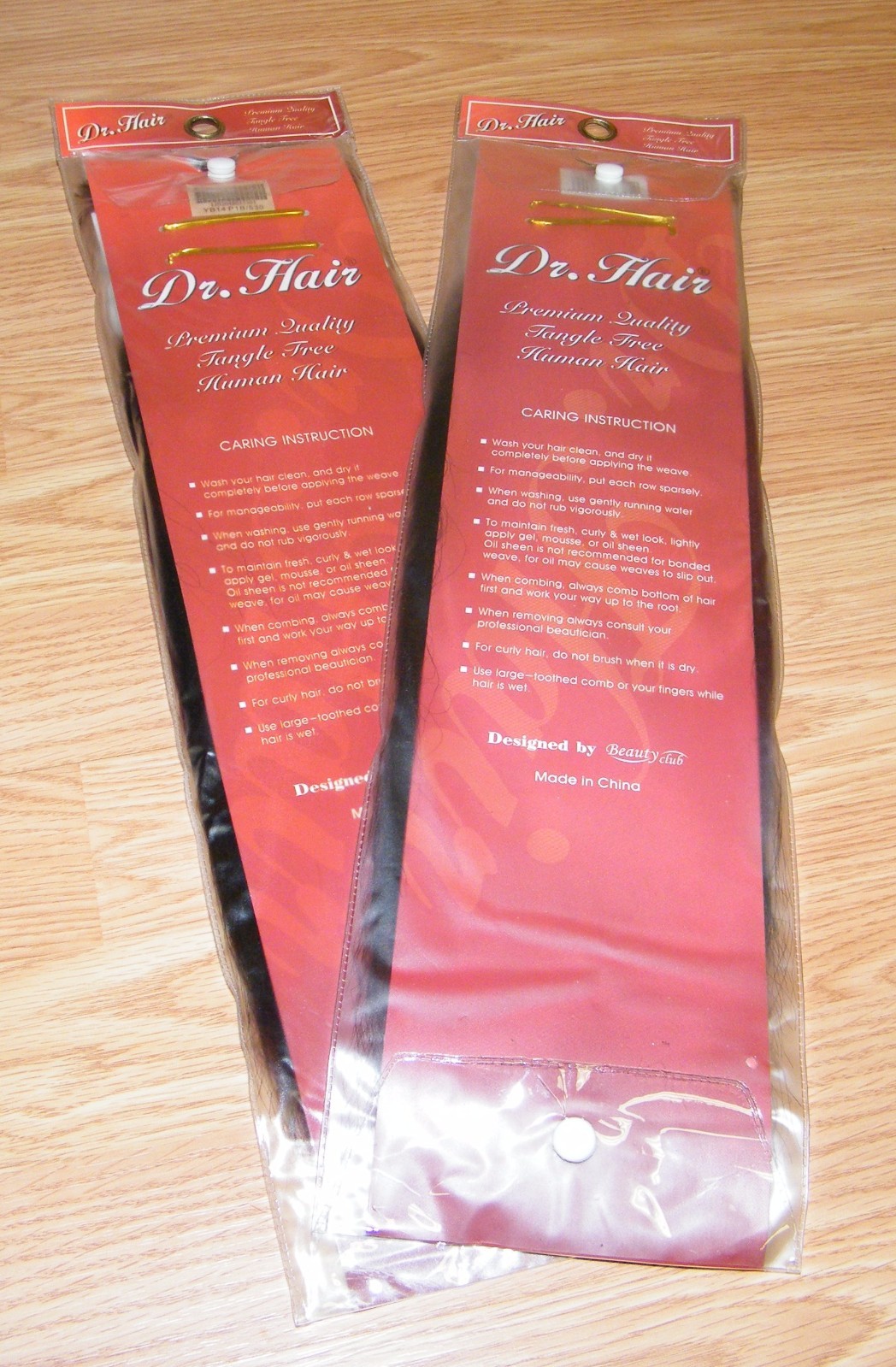 Lot of 2 Dr. Hair Beauty Club Yaki Bulk 14 (P1B/530) 100% Human Hair Extensions