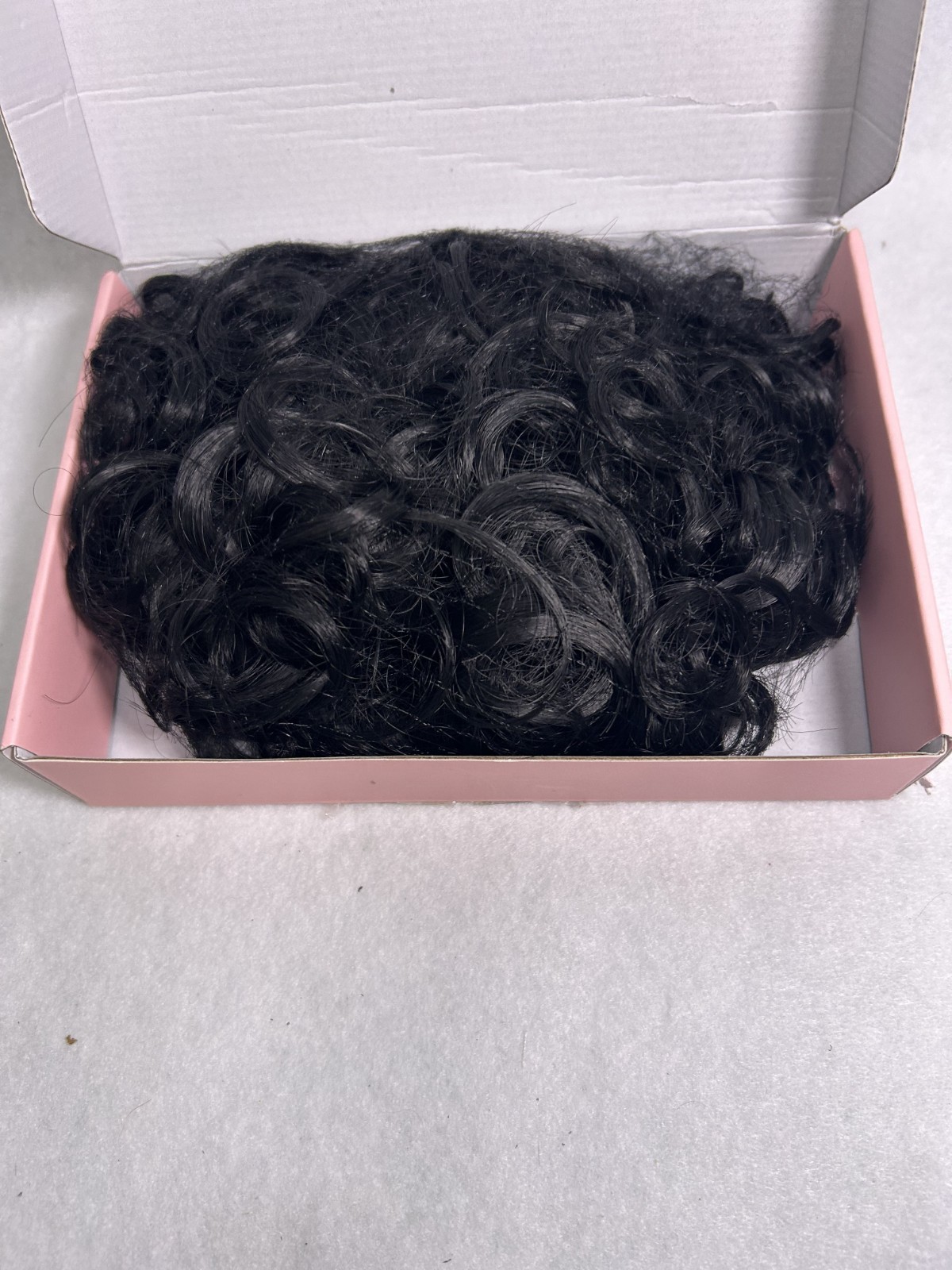 Messy Hair Piece Elastic Drawstring Large Loose Wave Curly Bun Short BLACK