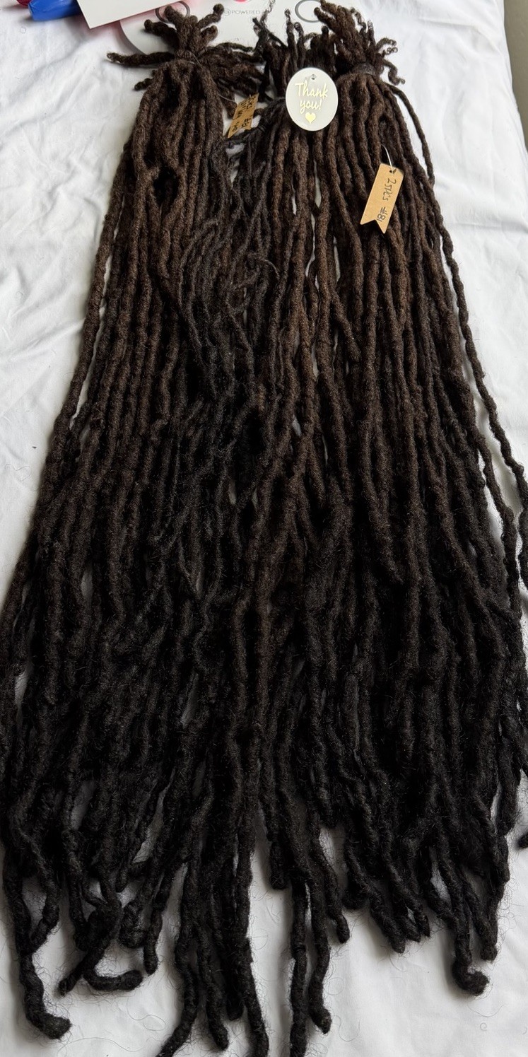 Naturally Human Hair Dreadlocks Grown Up To 28” Long 60 Pc 1.5cm 15years Growth