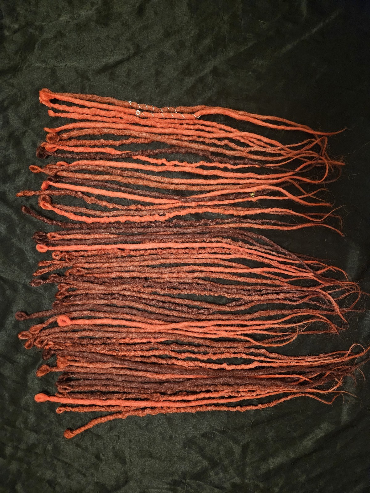 Red High Quality single ended dreadlocks 90 Count (20-24 inches long)
