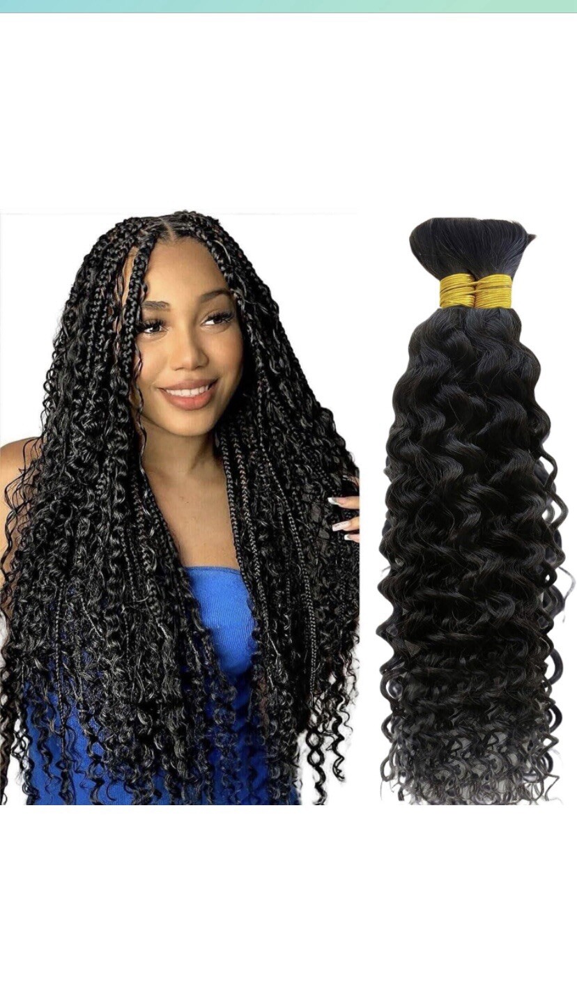Human Hair For Braiding 100gm 20inch Deep Curly Bulk(2bundles/pack)Reg Price$70