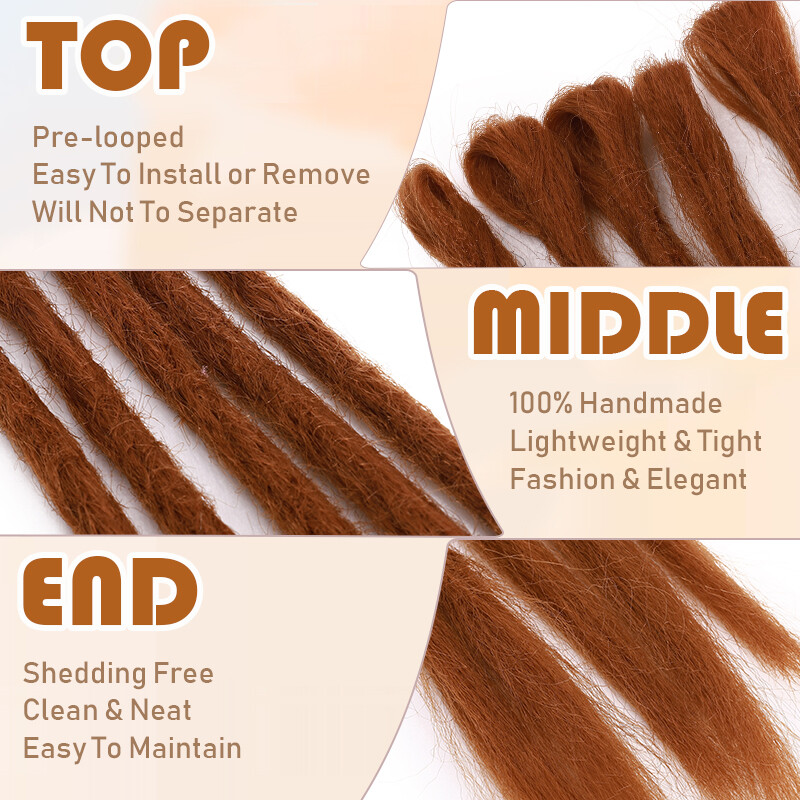 100% Real AS Human Hair Dreadlocks Extensions Crochet Braiding Hair Afro Faux US