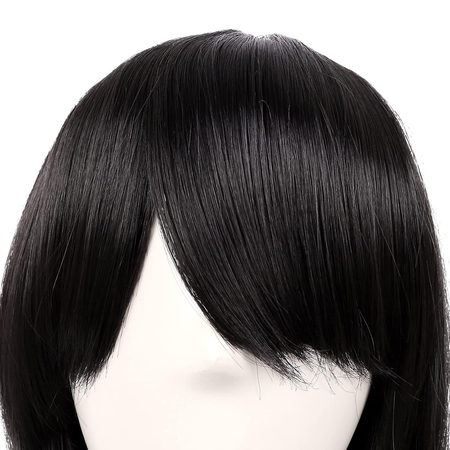 28″ 70 Cm Long Curly Hair Ends Costume Cosplay Wig (Black)