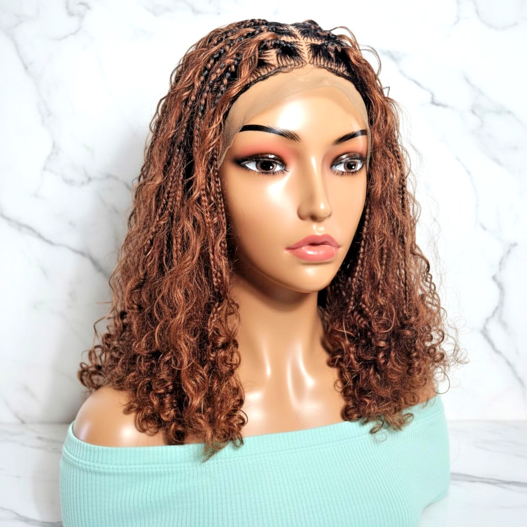 BoHo Knotless Braids Braided Wig. Bora Bora Braids. Full Lace Baby Hair