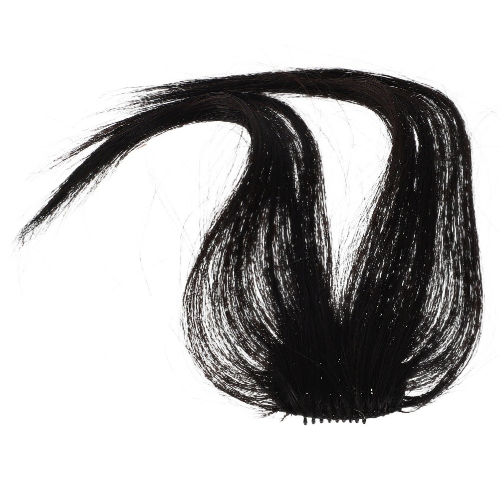 Hairpiece Bangs for Women Synthetic Fringe with Temples Costume Clip