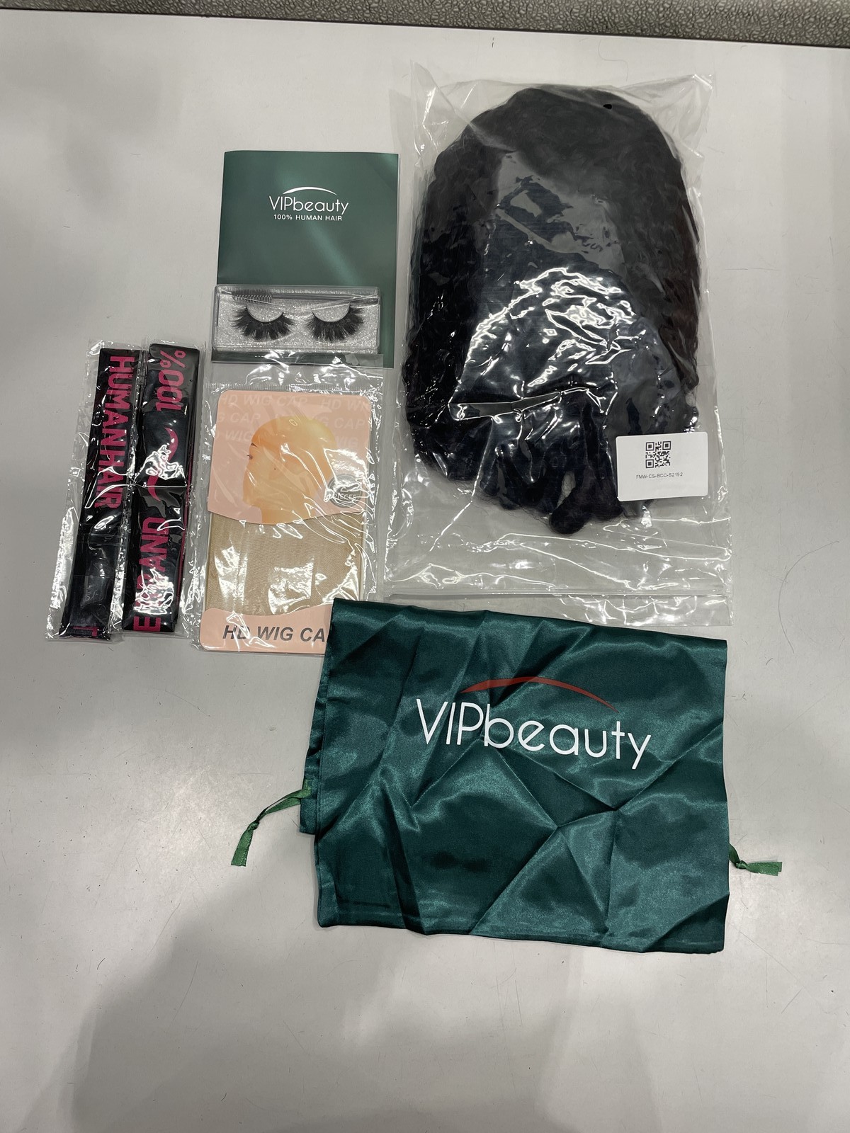 VIP Beauty Burmese Curly Human Hair Beginner Friendly Half Wig, Natural Black