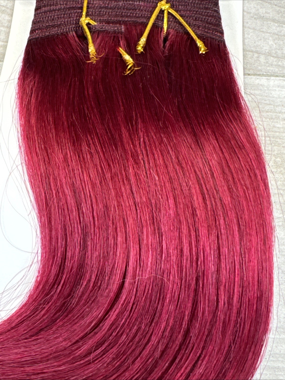 Kara Remy Blue 100% Virgin Human Hair Extensions Weave Burgundy 12″ Professional
