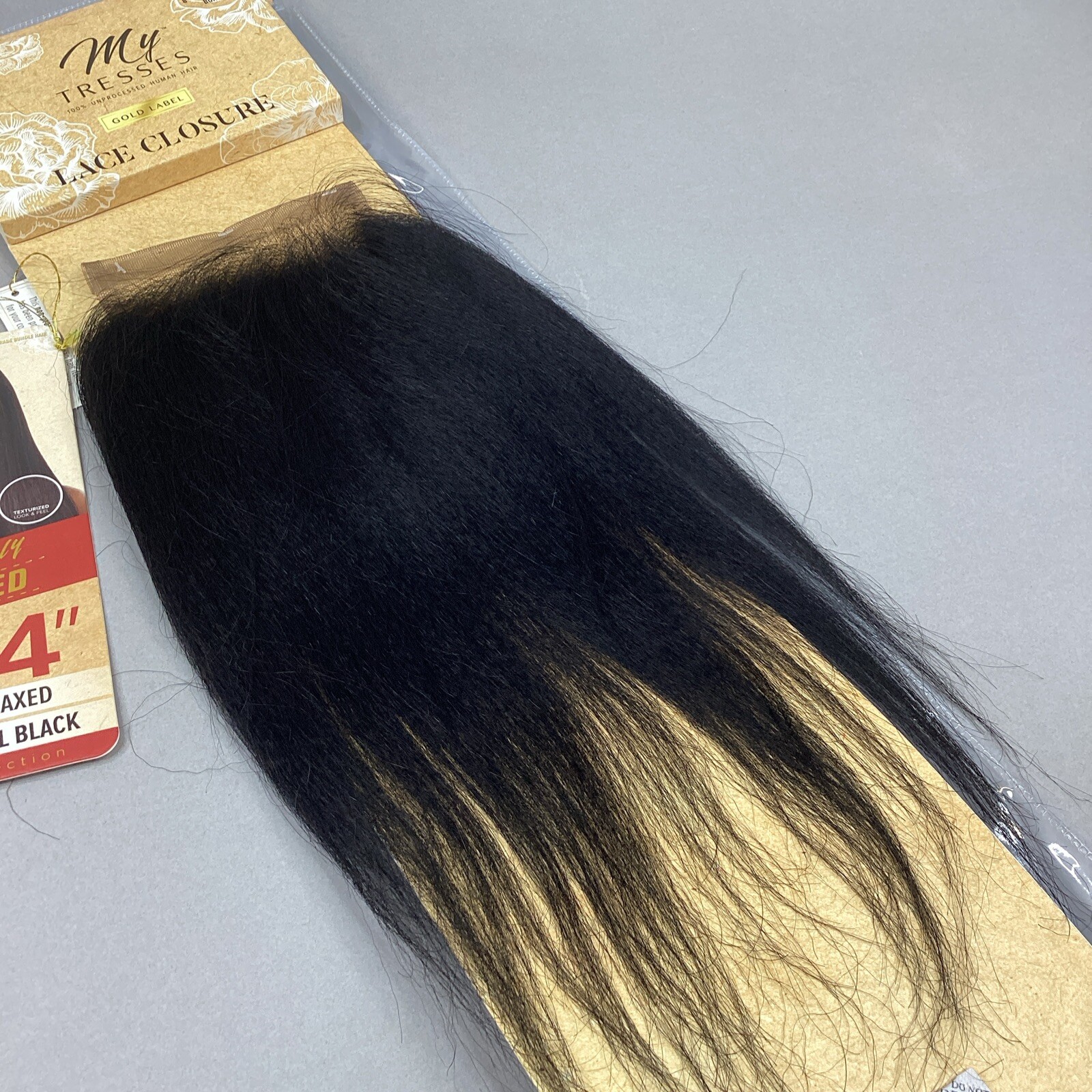 10” Blowout Relaxed Natural Black 4×4 Free Part Lace Closure Unprocessed Human
