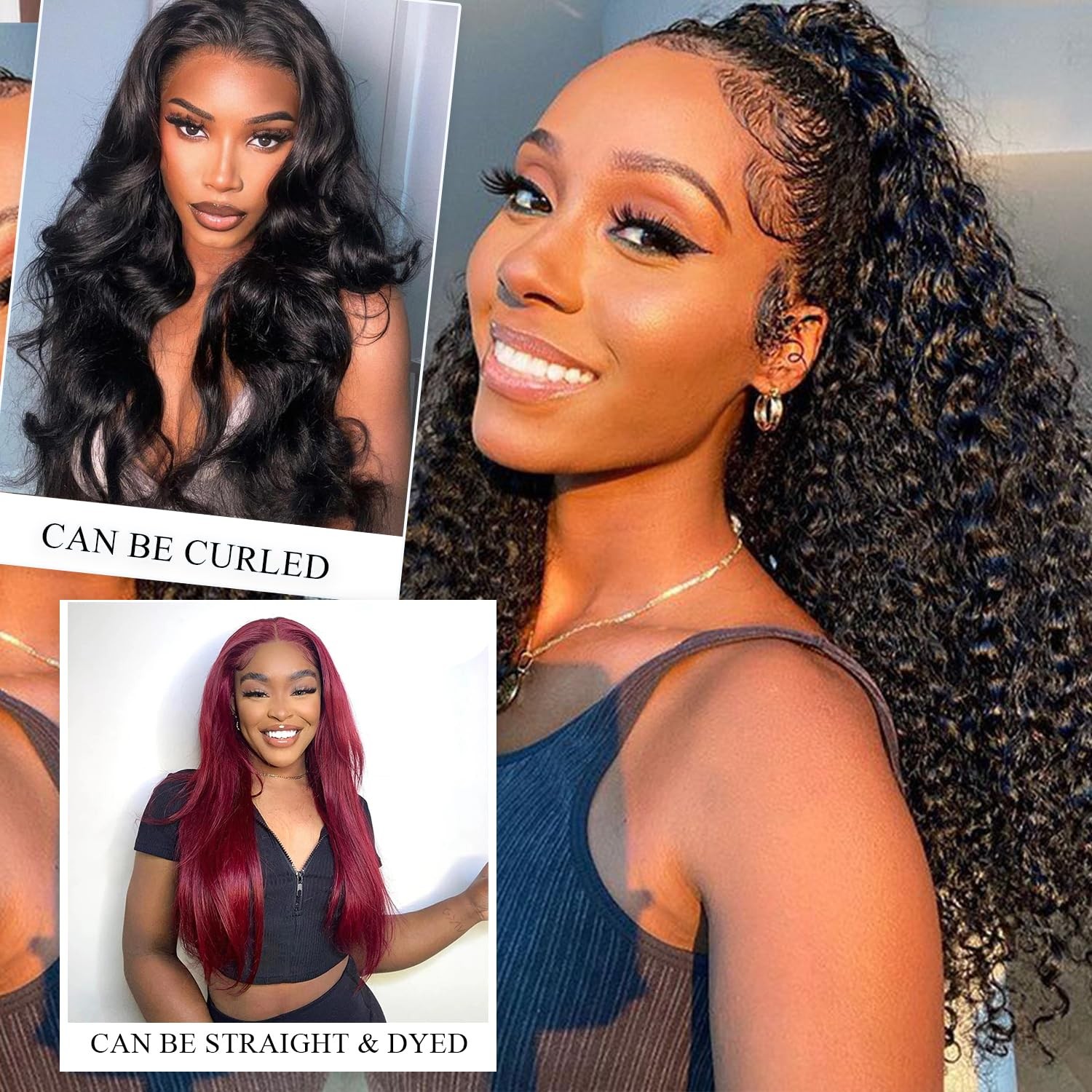 Unipearl Deep Wave Clip In Hair Extensions Real Human Hair 14 Inch Deep Curly