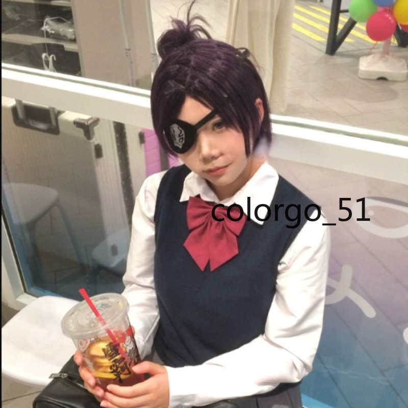 Katekyō Hitman Reborn! Anime Chrome Dokuro Cosplay Props Wigs Hair Halloween