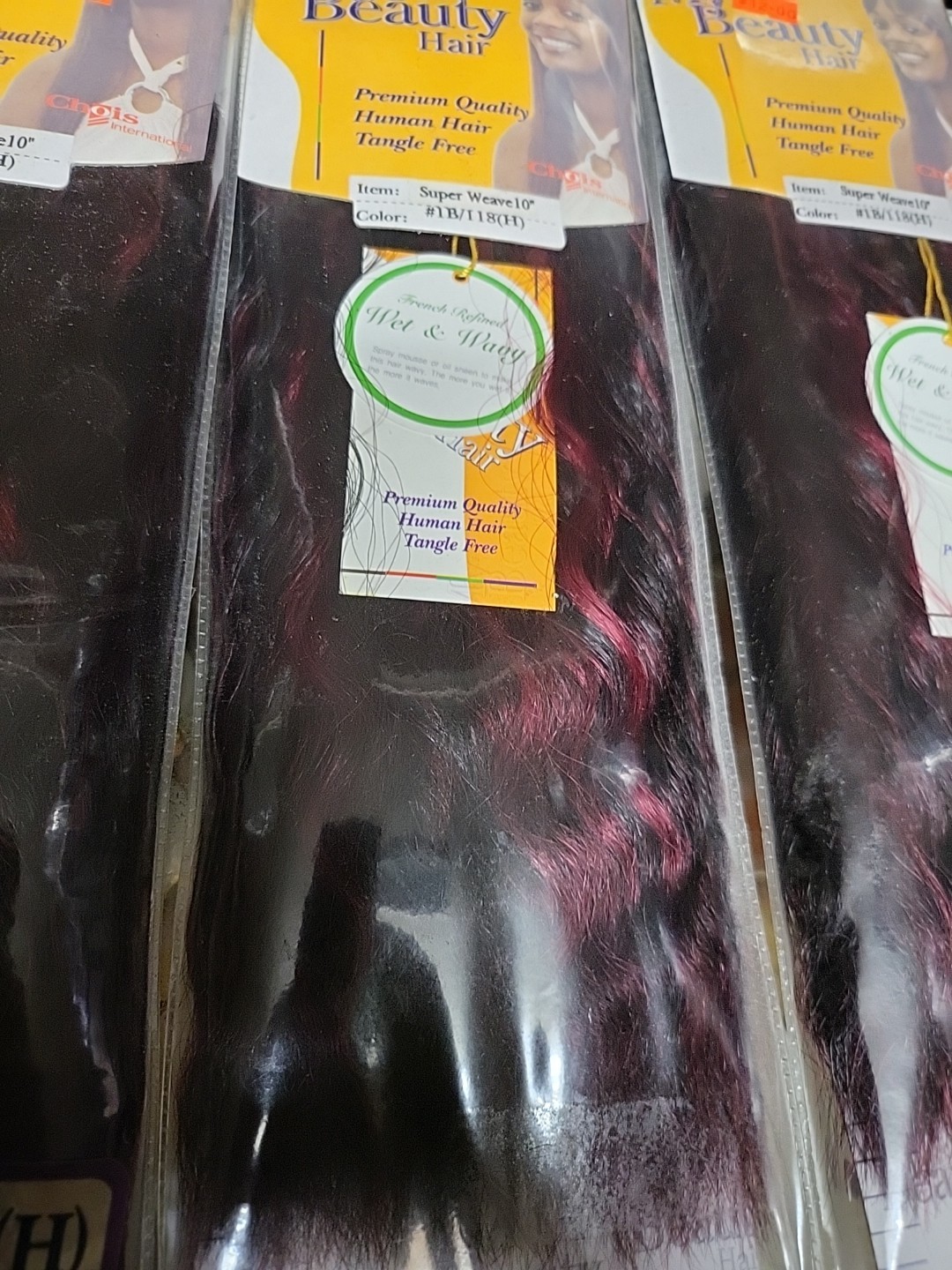 Human Hair Wet And Wavy Weqve Hair Colour 1b/118 4pk