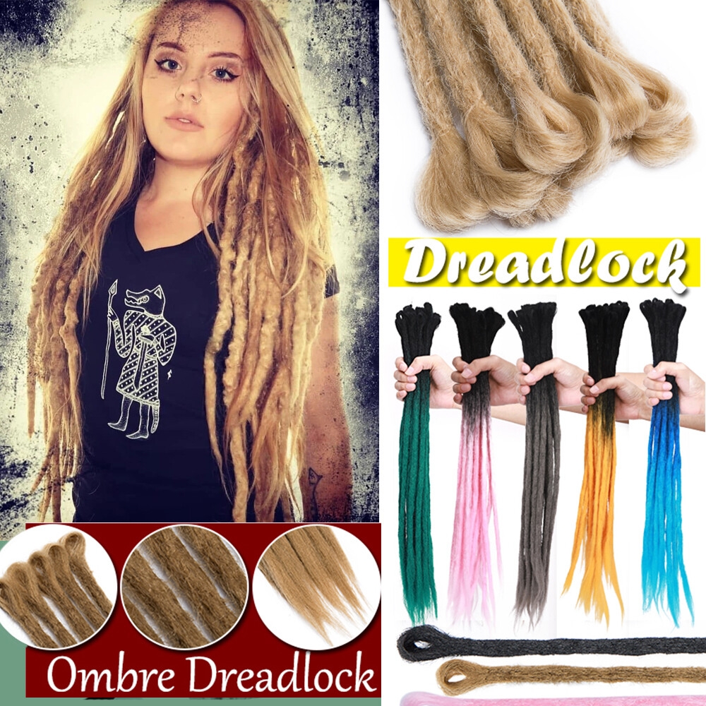1PCS Full Hand 100% handmade Dread Lock Hair Extensions Human Hair For Men Women