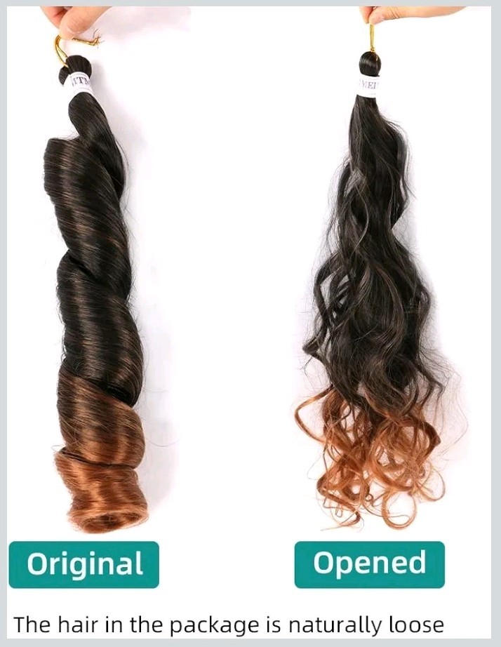 18″ Silky French Curly Braiding Hair 8 Packs Full Head Extensions