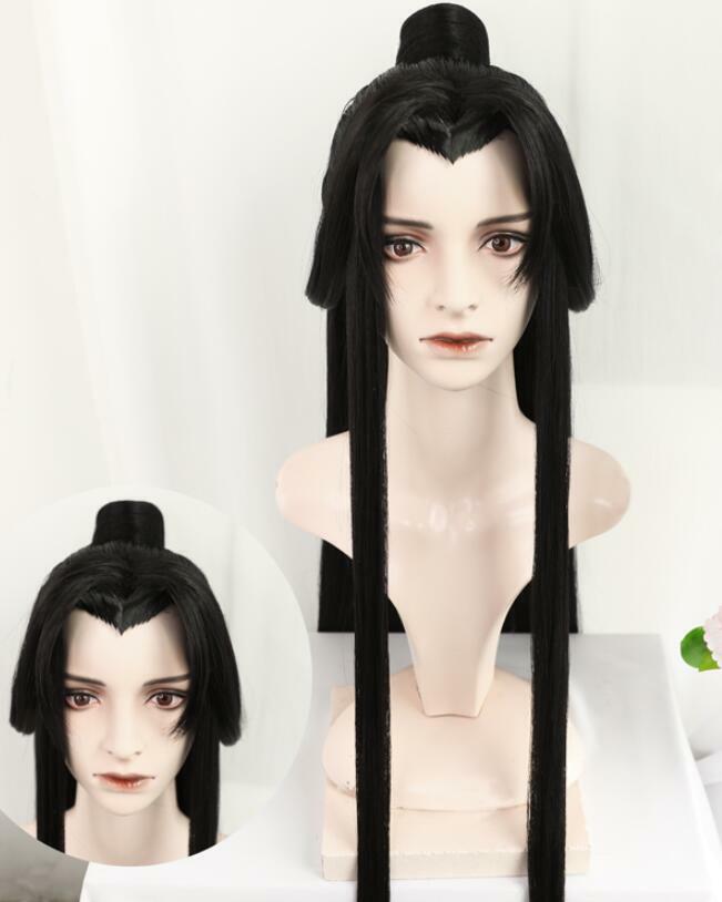 Chinese Ancient Style Men Costume Hanfu Cos Wig Headgear Wig Hairpieces Styling