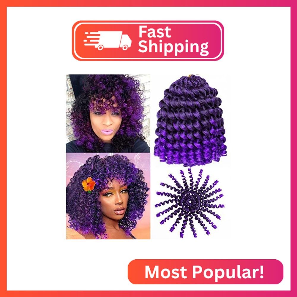 Leeven 3 Packs Wand Curl Jamaican Bounce Crochet Hair 8 inch Synthetic Jumpy Wan