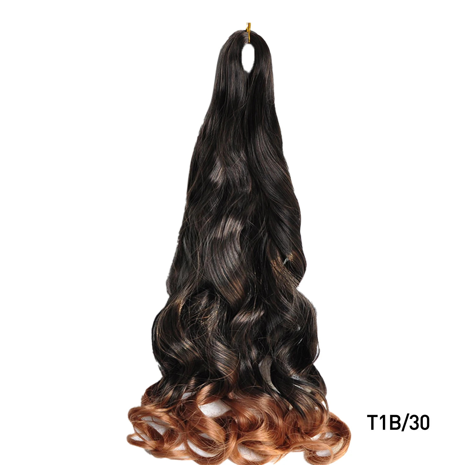 Pre Stretched 24Inch Synthetic Loose Wave French Curls Braiding Hair Extensions