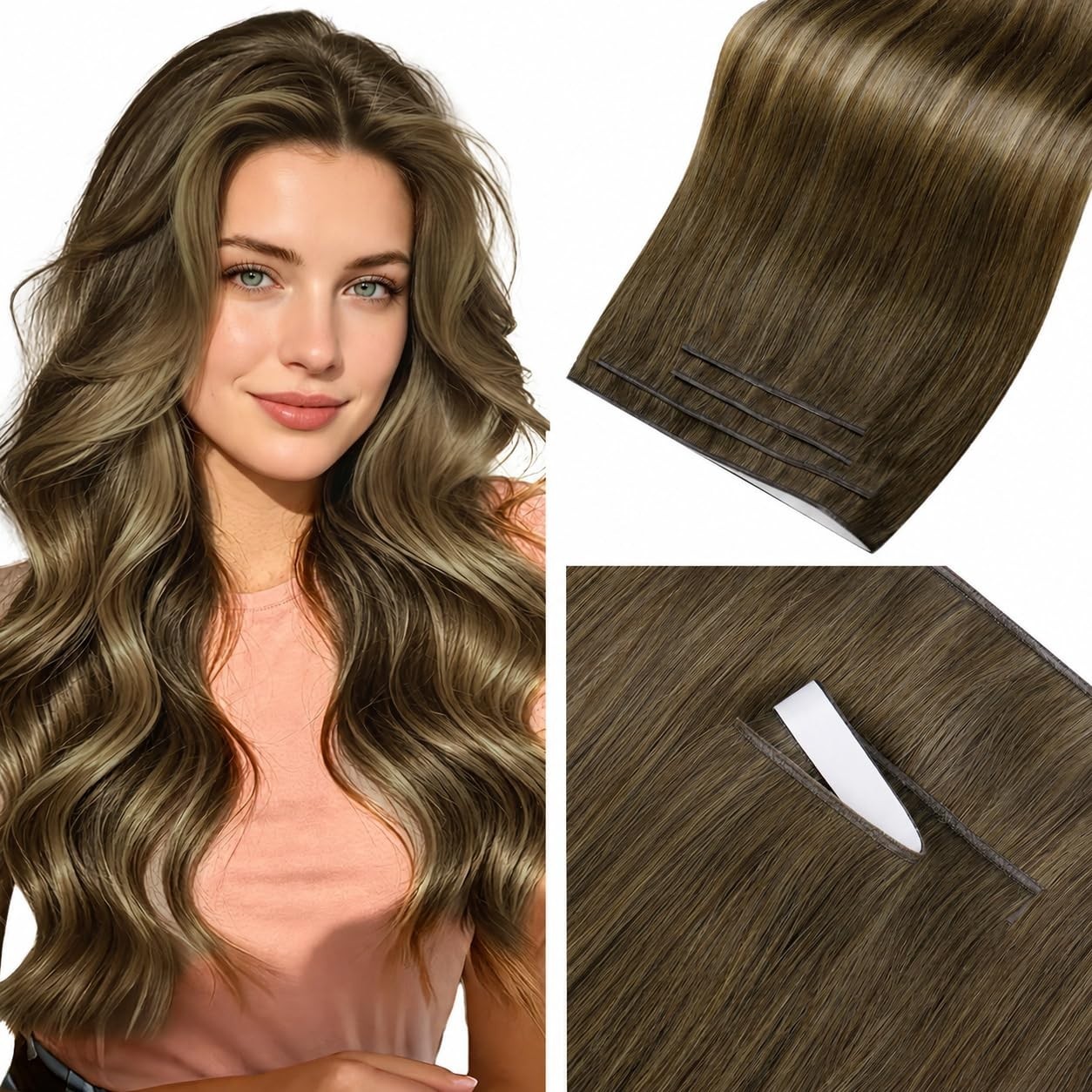 Soft and Silky 90g Tape-In Hair Extensions – Invisible Weft, Daily Wear