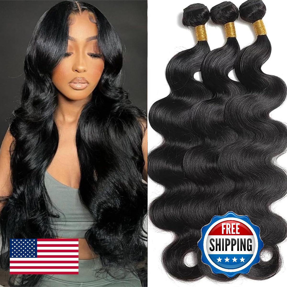 Body Wave Human Hair Bundles 14 16 18 Inch Unprocessed Brazilian Virgin Extensio