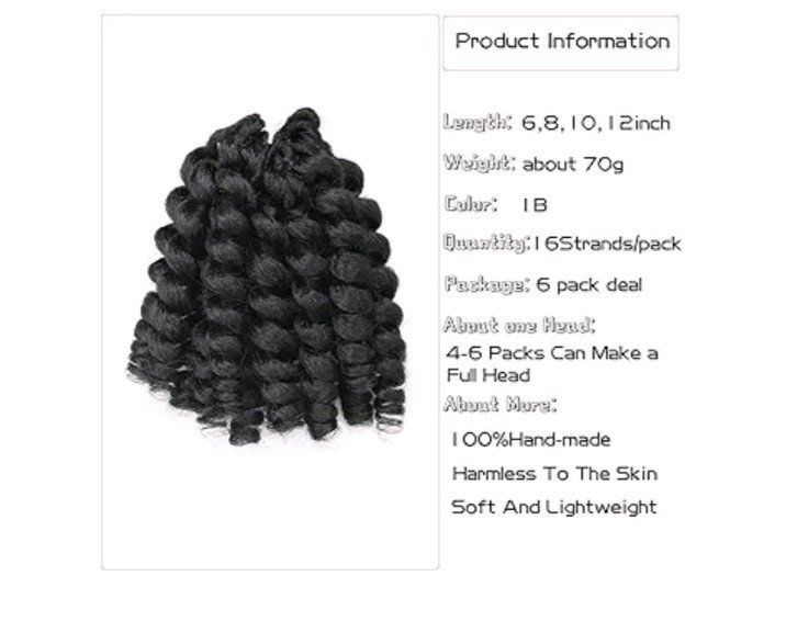 Wand Curl Crochet Hair Jamaican Bounce 6 Packs Twist Braid Hair for Black Women