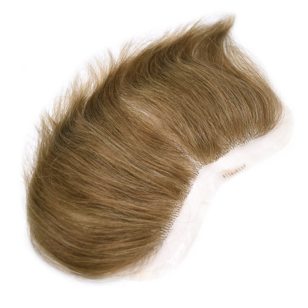 Mens Frontal Hairpiece for Receding Hairline Full Lace Forehead System for Men
