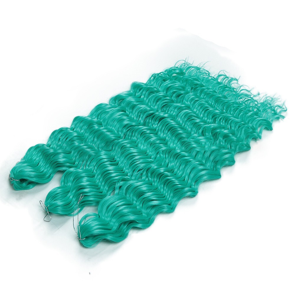 24″ Deep Curly Wave Crochet Braids Water Wave Curl Twsit Braiding Hair Extension