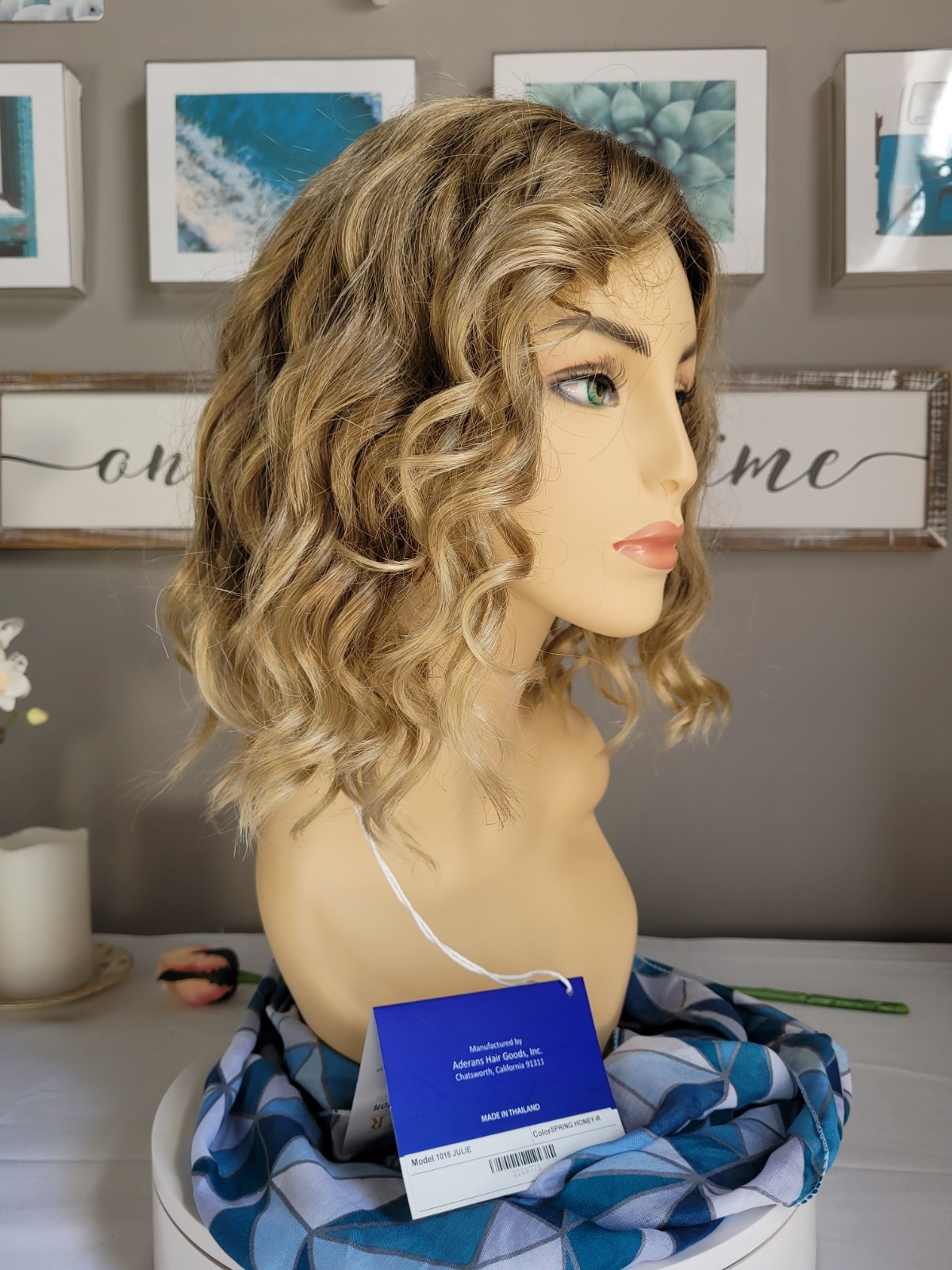 JULIE Alex Couture SPRING HONEY-R Lace Front Spiral Barrel Curls Soft Lob Wig