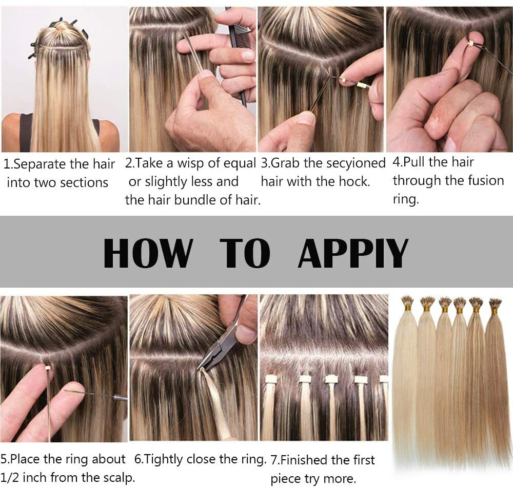 Keratin Fusion Stick I Tip Remy Human Hair Extensions Double Drawn Thick Hair 1g