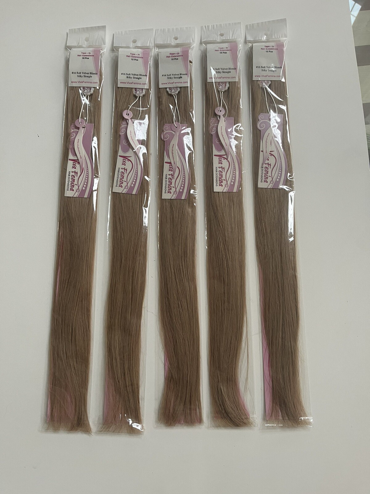 #16 Soft Velvet Blonde Tape-In 20inch 10pcs 25g 100% REMY Human Hair Extensions