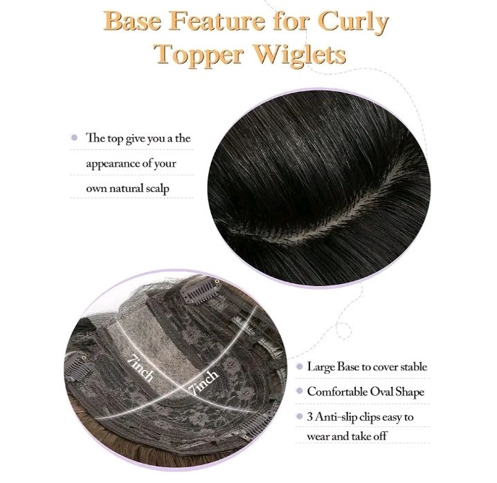PANEWAY Hair Topper for Women 20 Inch Wavy Synthetic Fiber Topper with…82